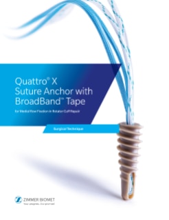 Quattro® X Suture Anchor with BroadBand™ Tape for Medial Row